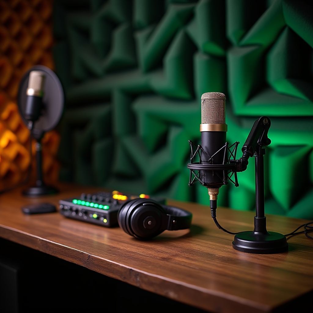 Podcast kayıt stüdyosu kurulumu